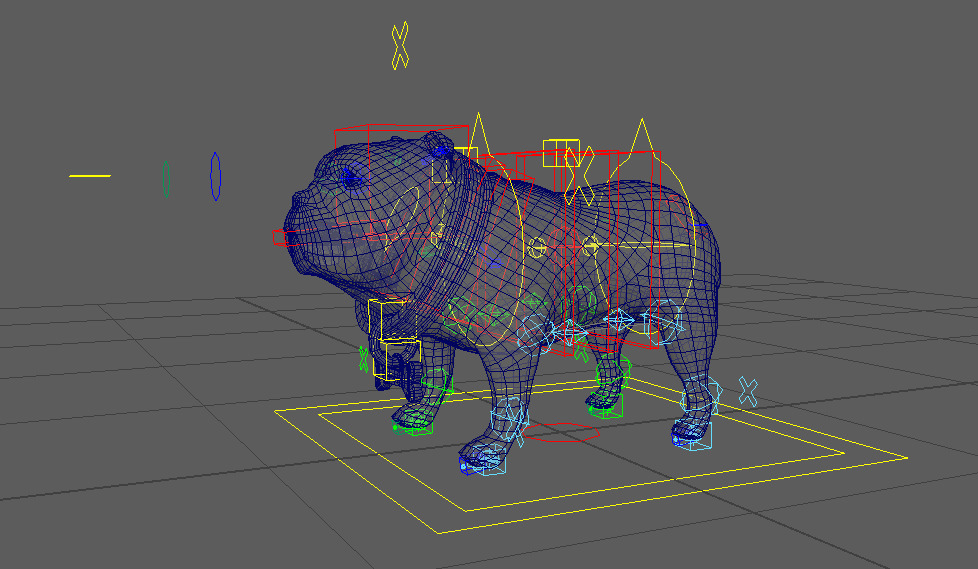 Stylized Striped Grey English Bulldog for Games and Animation Low-poly 3D model_7