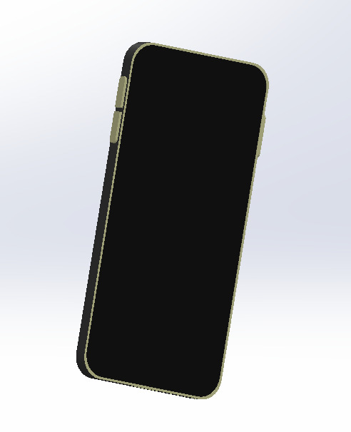 modern mobile phone 3d model 3D print model_2