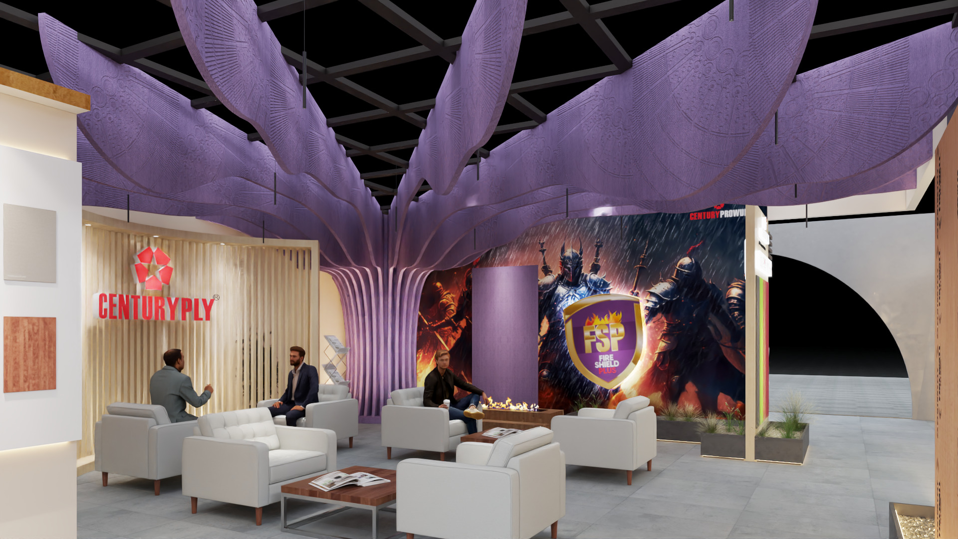 Exhibition Stand 20x15 4Sides D1V1 3D model 3D model_35