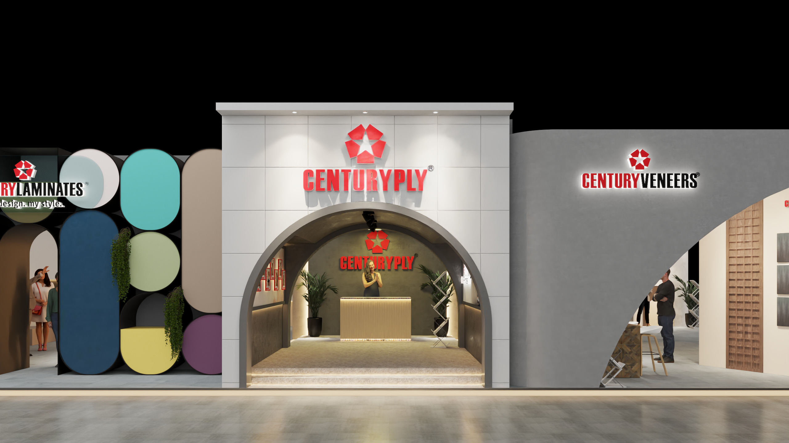 Exhibition Stand 20x15 4Sides D1V1 3D model 3D model_2