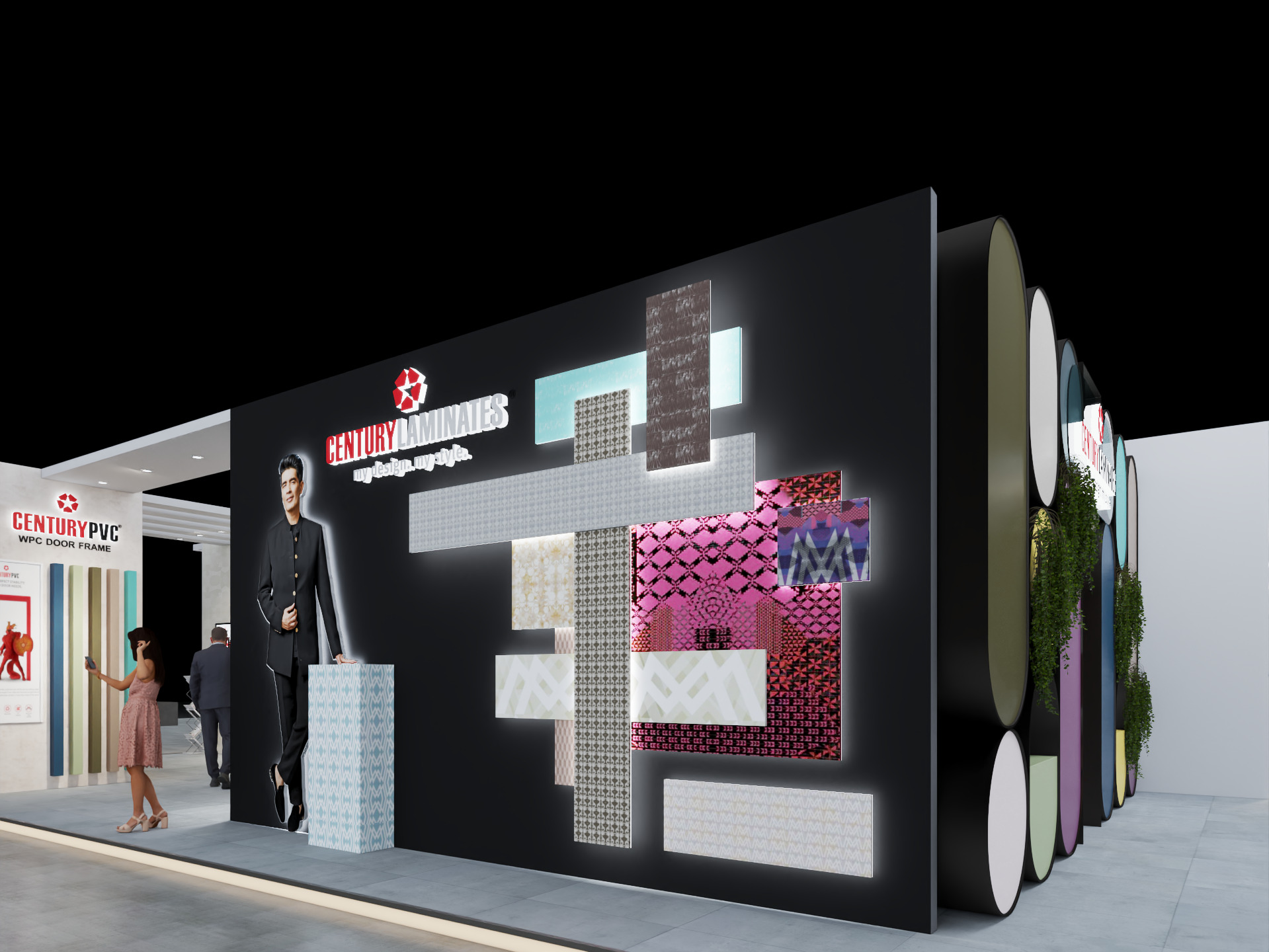 Exhibition Stand 20x15 4Sides D1V1 3D model 3D model_22