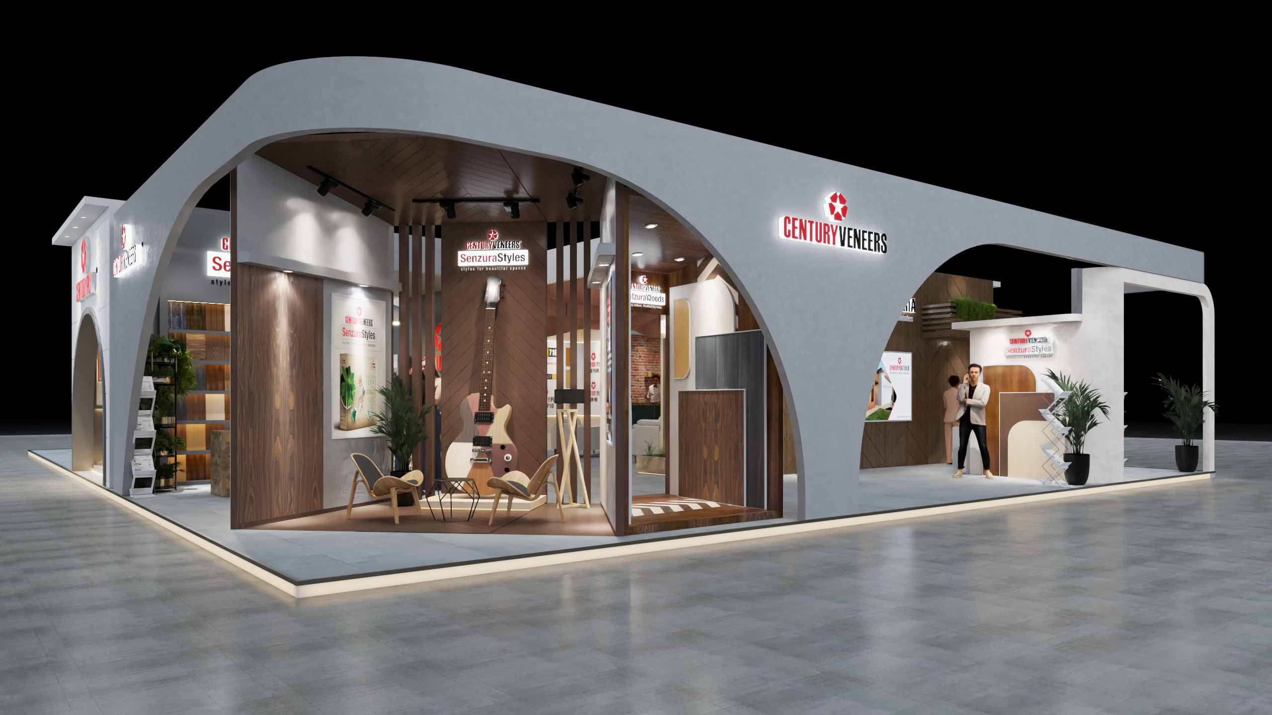 Exhibition Stand 20x15 4Sides D1V1 3D model 3D model_4