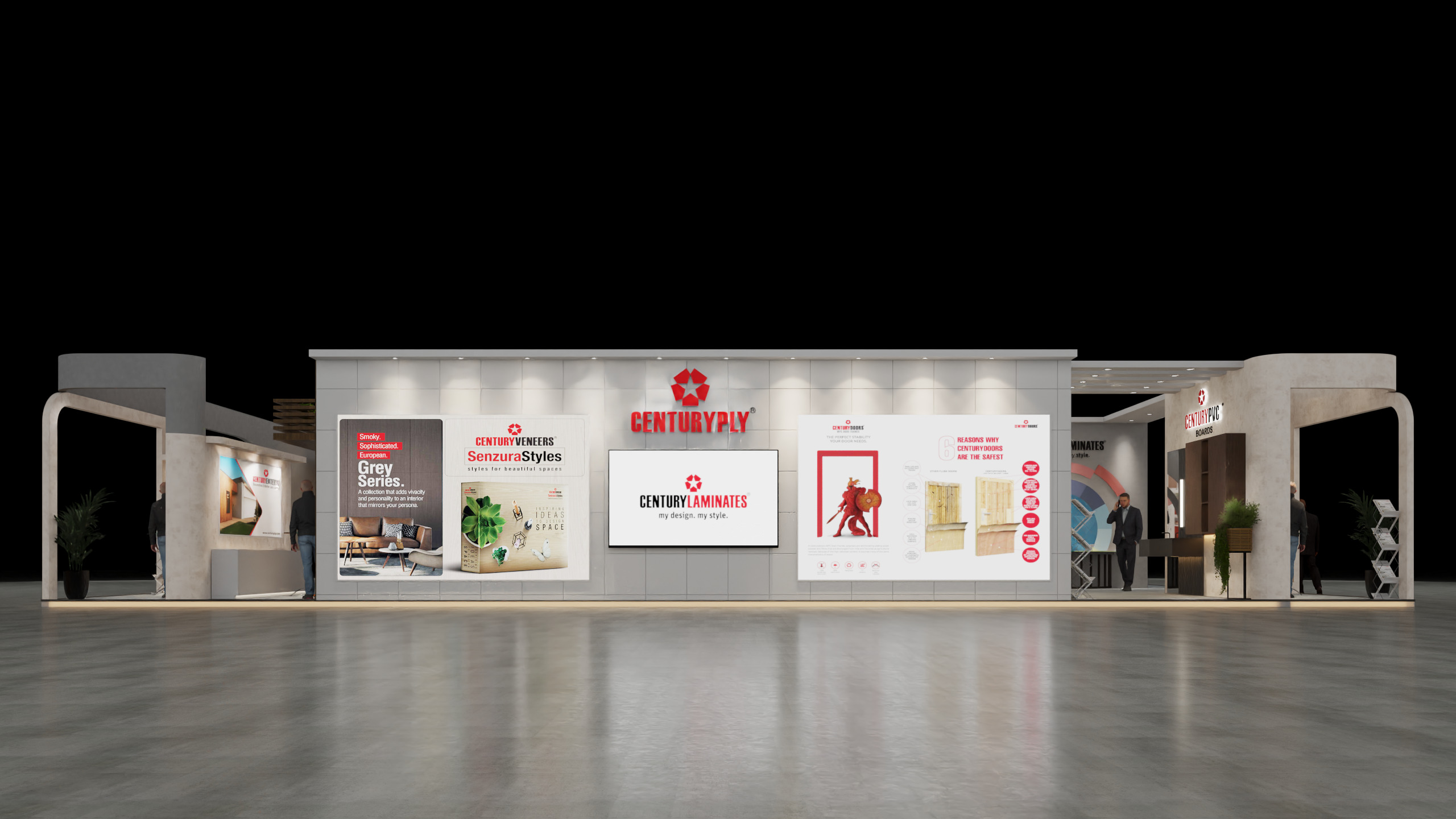 Exhibition Stand 20x15 4Sides D1V1 3D model 3D model_10