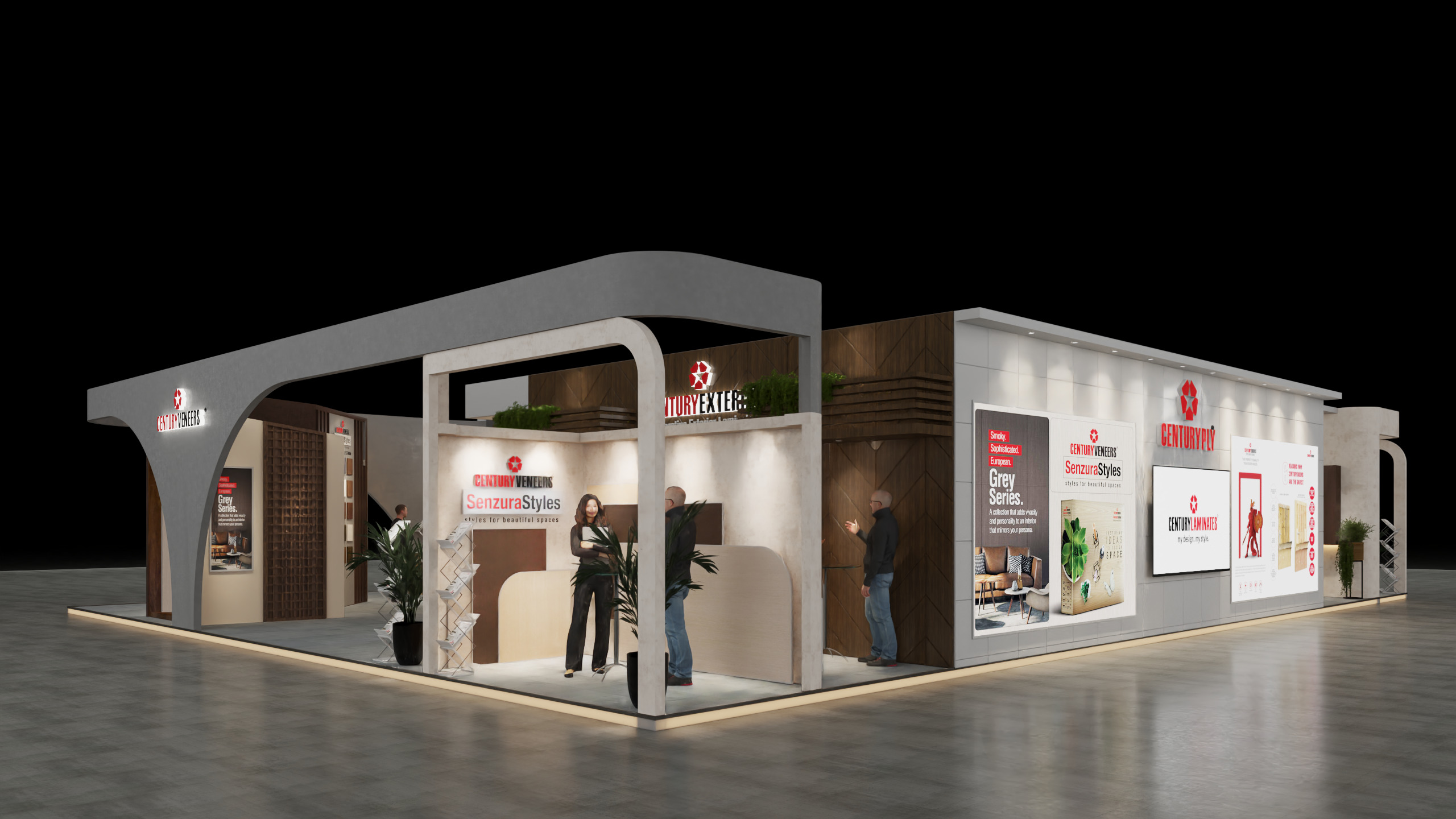 Exhibition Stand 20x15 4Sides D1V1 3D model 3D model_9