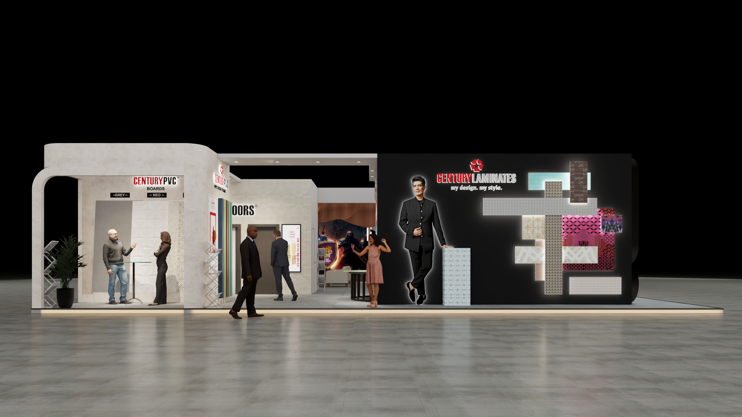 Exhibition Stand 20x15 4Sides D1V1 3D model 3D model_17