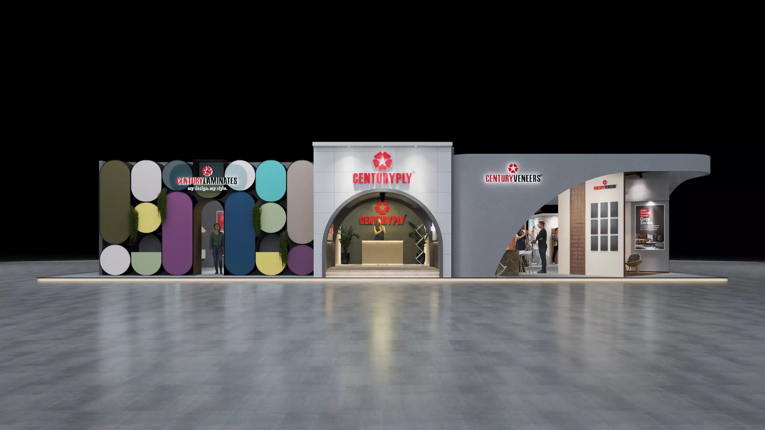 Exhibition Stand 20x15 4Sides D1V1 3D model 3D model_0