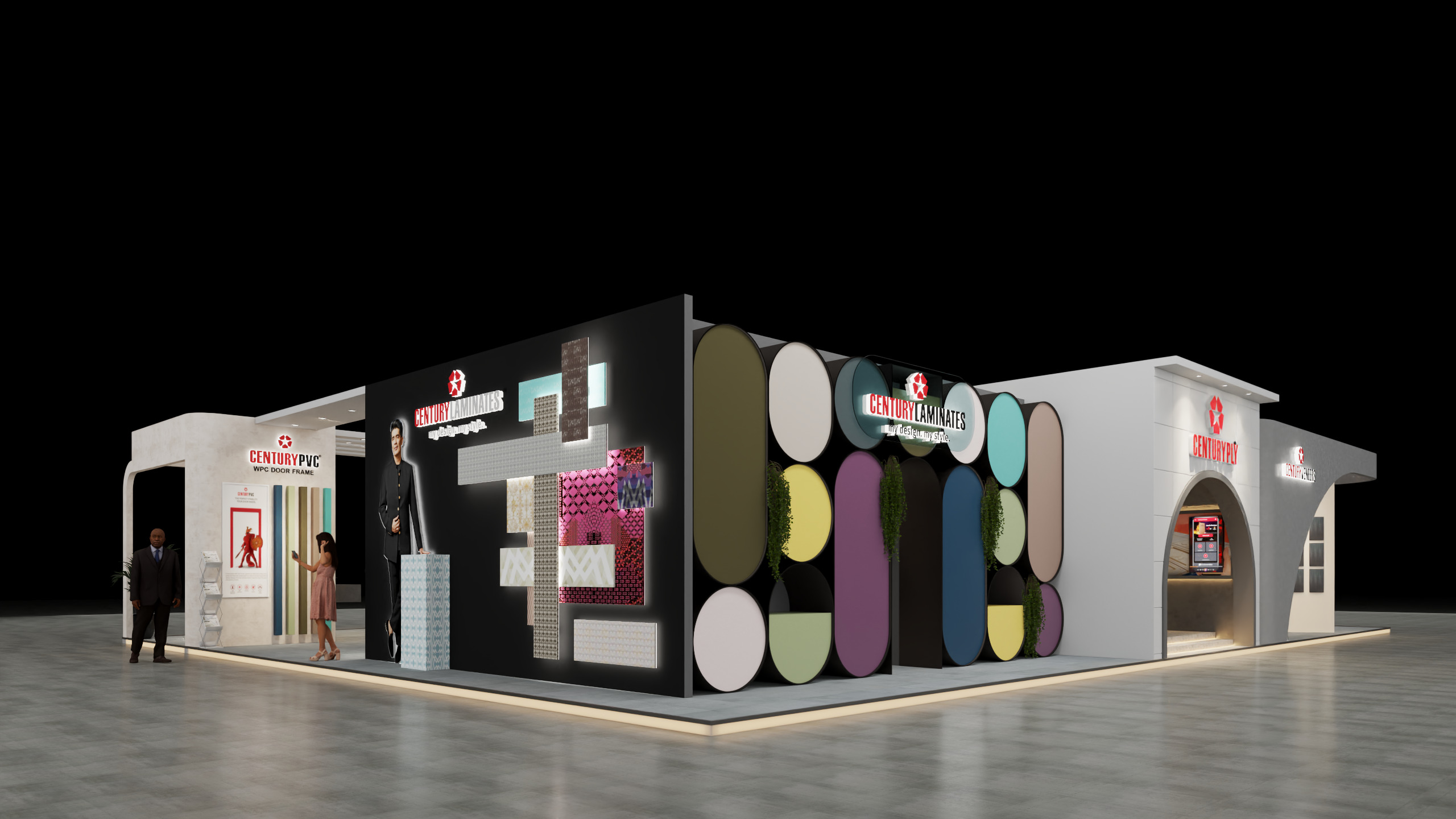 Exhibition Stand 20x15 4Sides D1V1 3D model 3D model_33