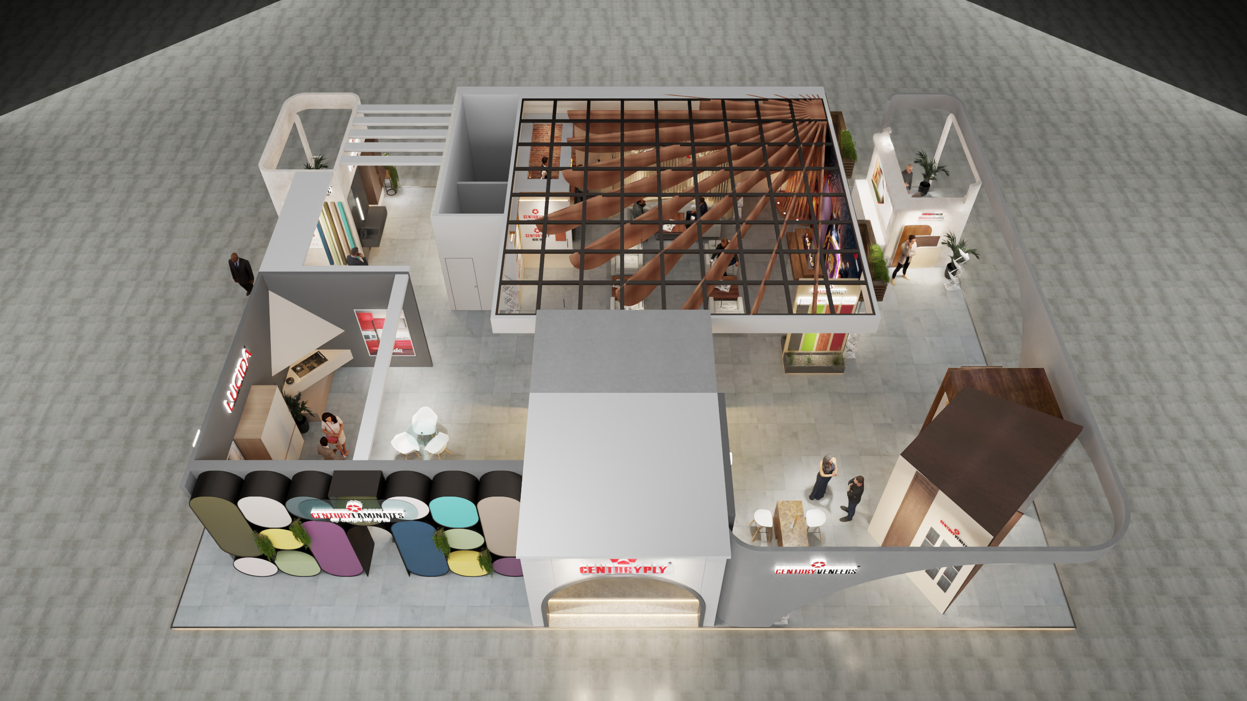 Exhibition Stand 20x15 4Sides D1V1 3D model 3D model_12