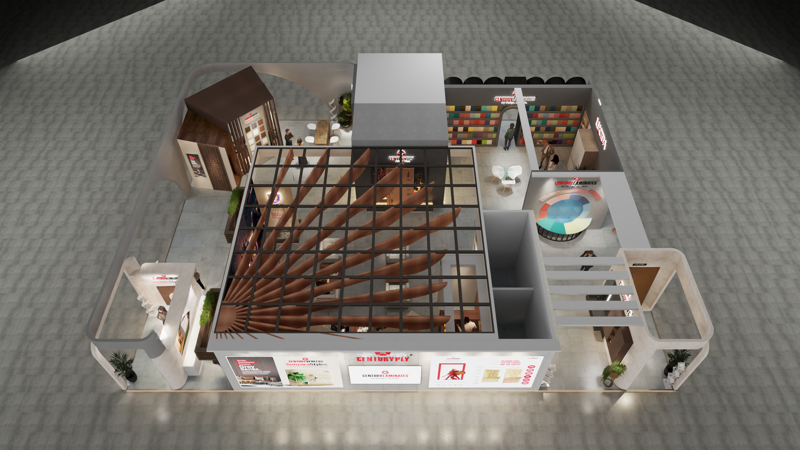 Exhibition Stand 20x15 4Sides D1V1 3D model 3D model_34