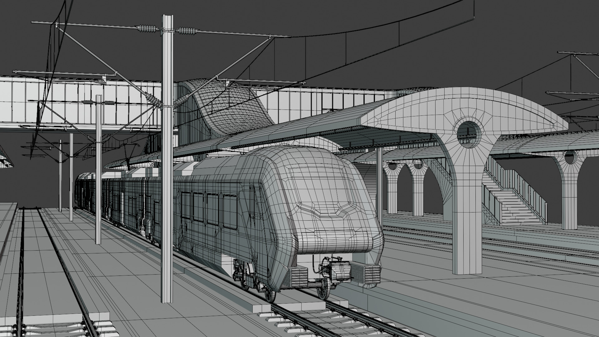 Station with Hitachi HTR 412 II 3D model_1