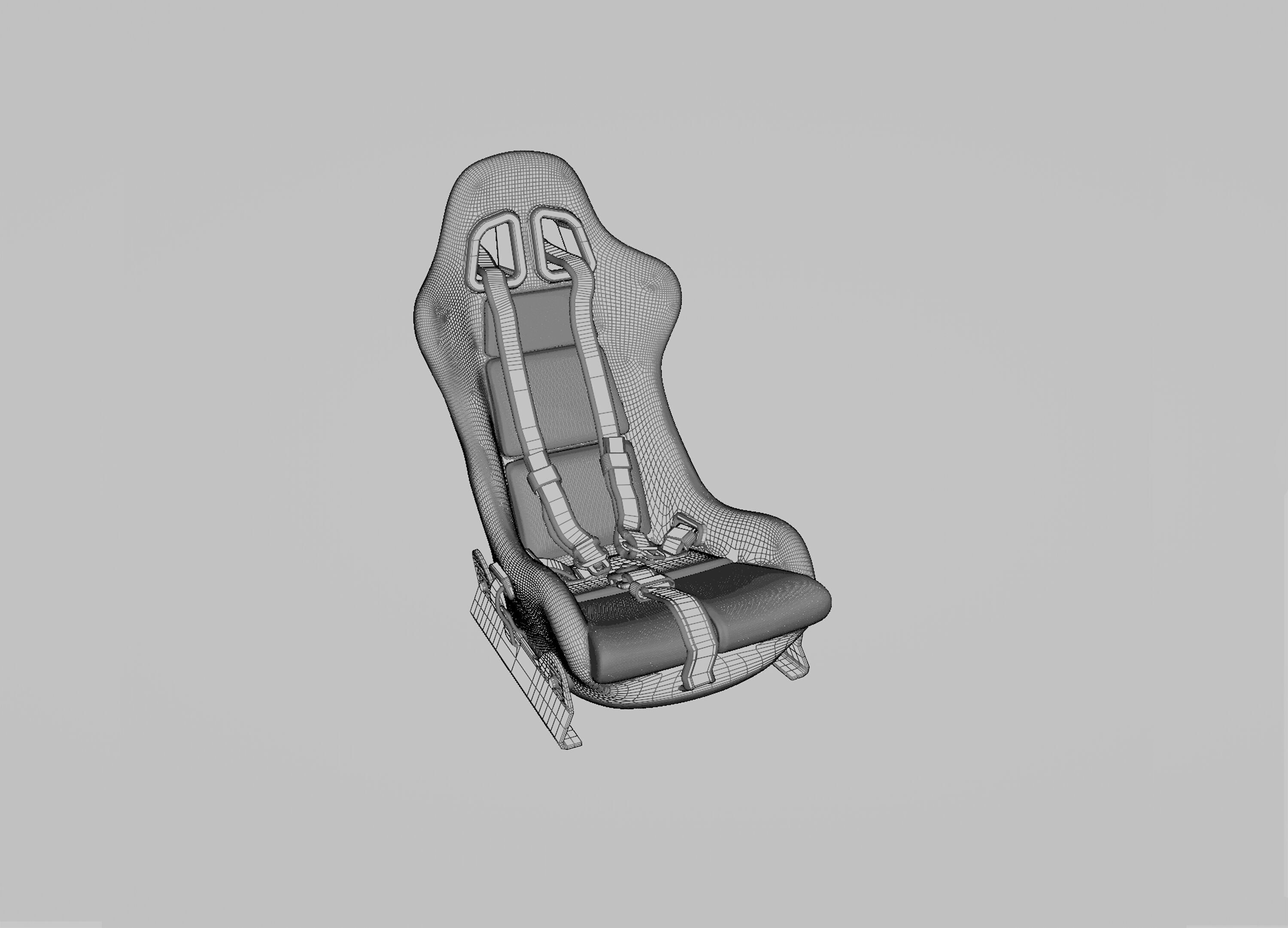 Bucket Seat - Racing Seat 3D print model_6
