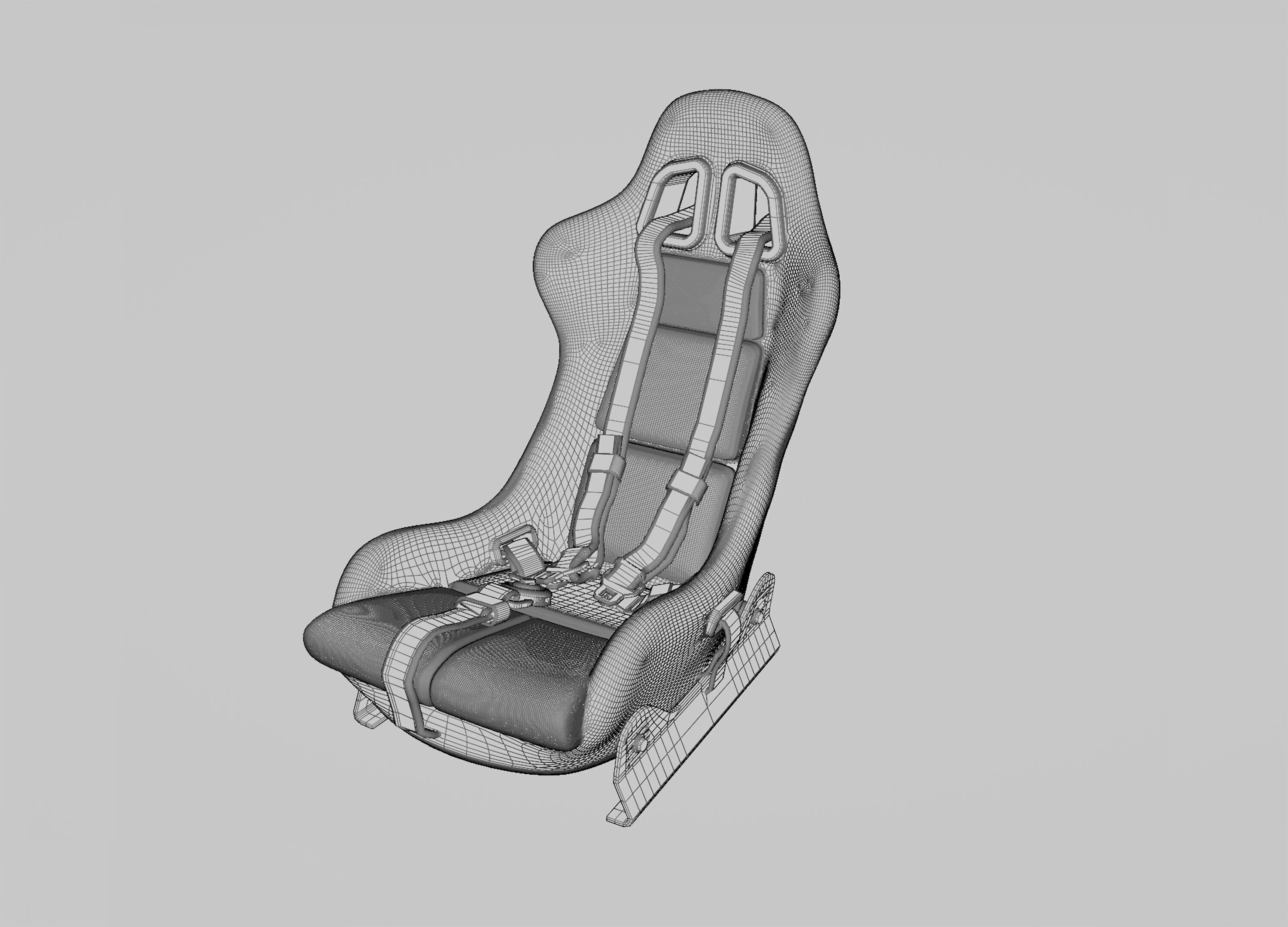 Bucket Seat - Racing Seat 3D print model_5