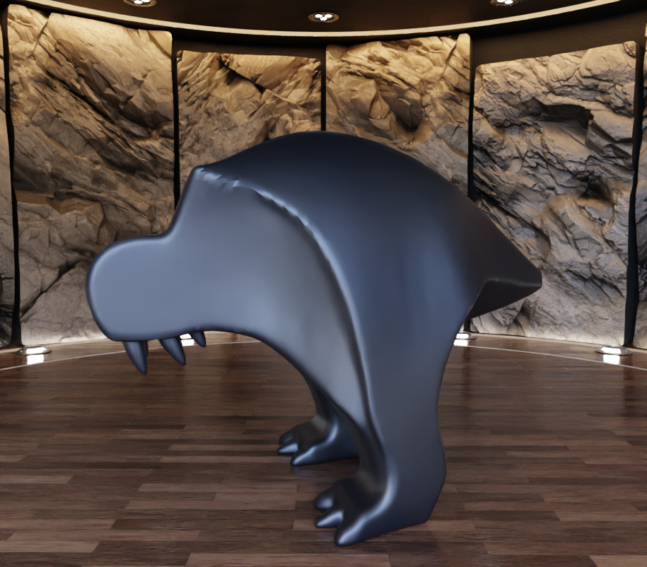 Tyrannosaurus Rex Creature Figure Art Toy 3D print model_11