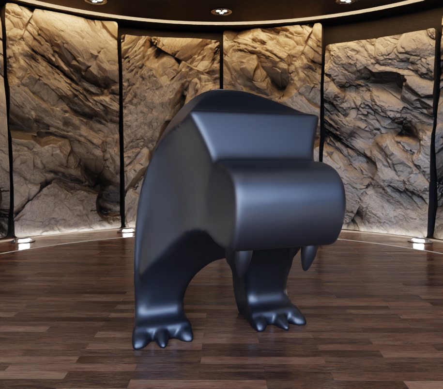 Tyrannosaurus Rex Creature Figure Art Toy 3D print model_3