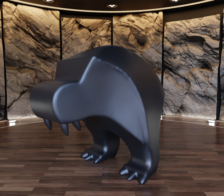 Tyrannosaurus Rex Creature Figure Art Toy 3D print model_12