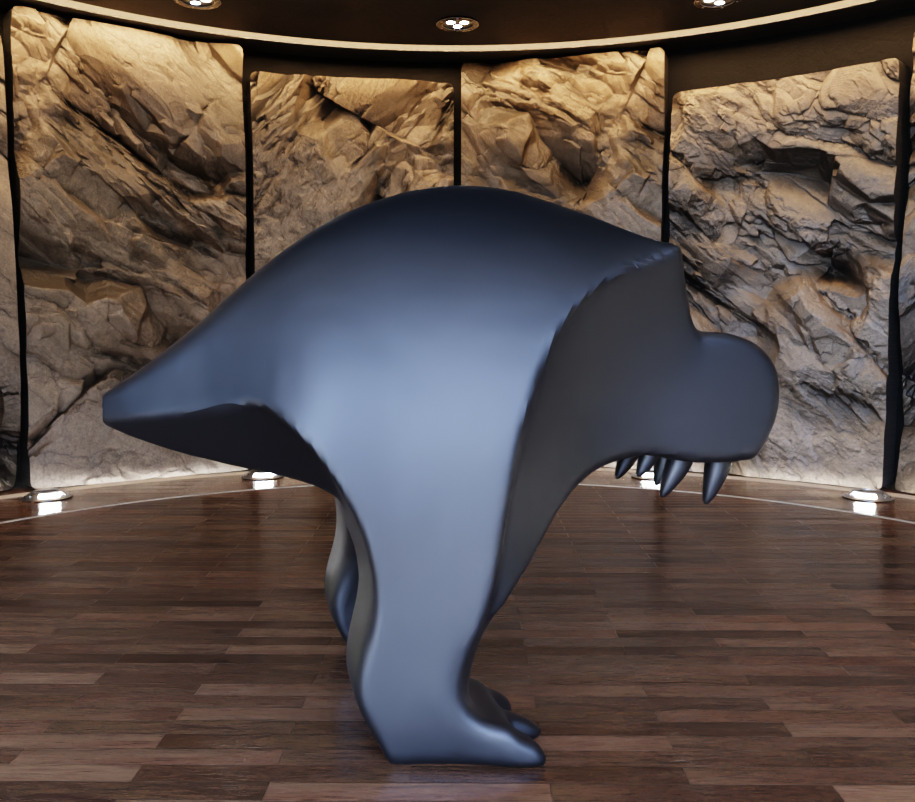 Tyrannosaurus Rex Creature Figure Art Toy 3D print model_6