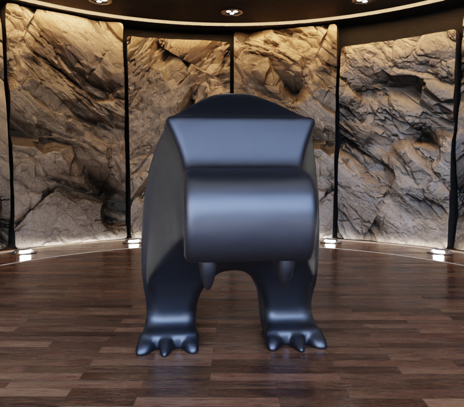 Tyrannosaurus Rex Creature Figure Art Toy 3D print model_2