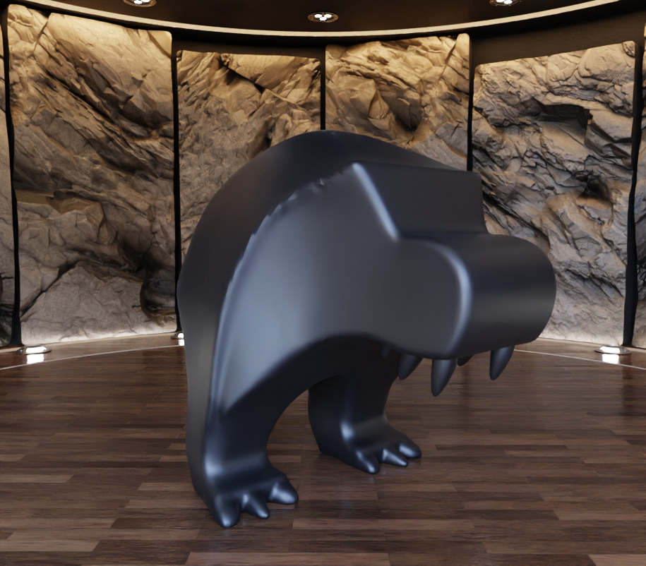 Tyrannosaurus Rex Creature Figure Art Toy 3D print model_4