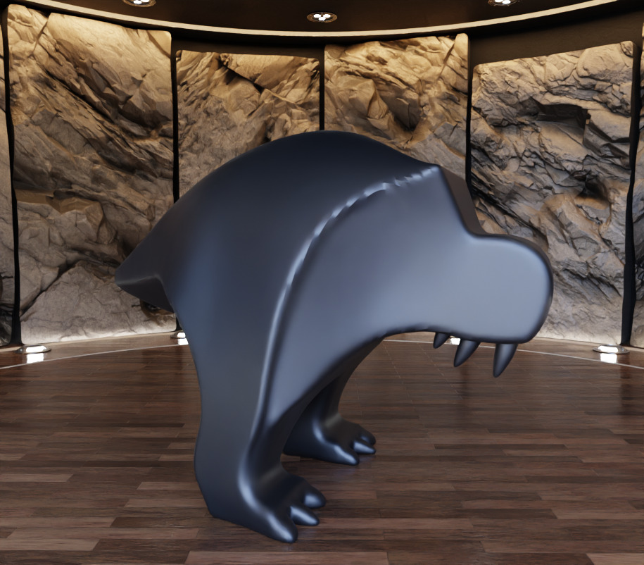 Tyrannosaurus Rex Creature Figure Art Toy 3D print model_5