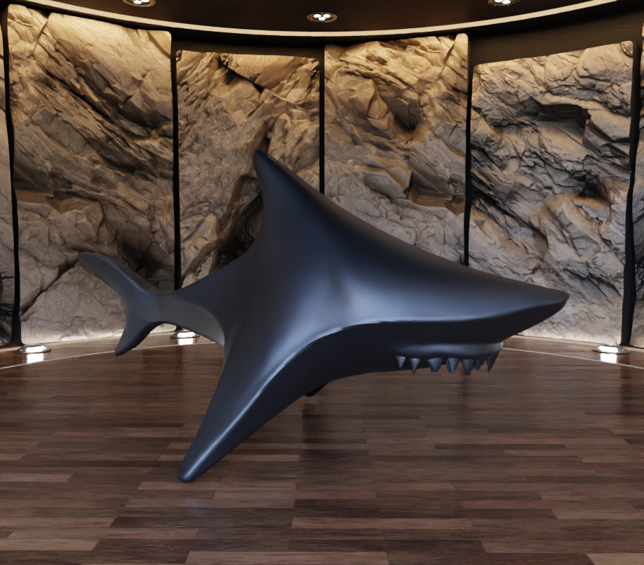 Shark Creature Figure Fan Art Toy 3D print model_5