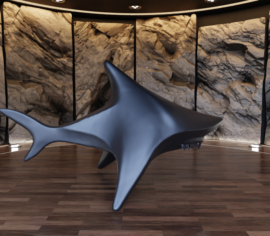 Shark Creature Figure Fan Art Toy 3D print model_6