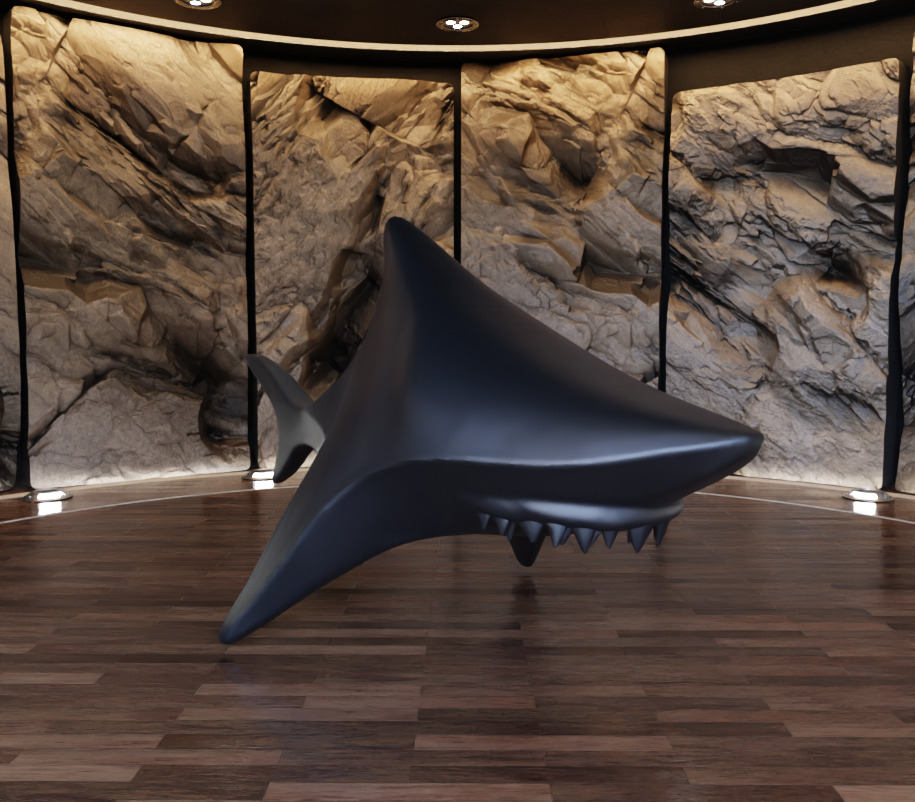 Shark Creature Figure Fan Art Toy 3D print model_4