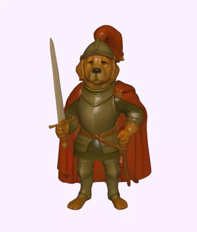 Sir Pawrick the Loyal Knight 3D print model