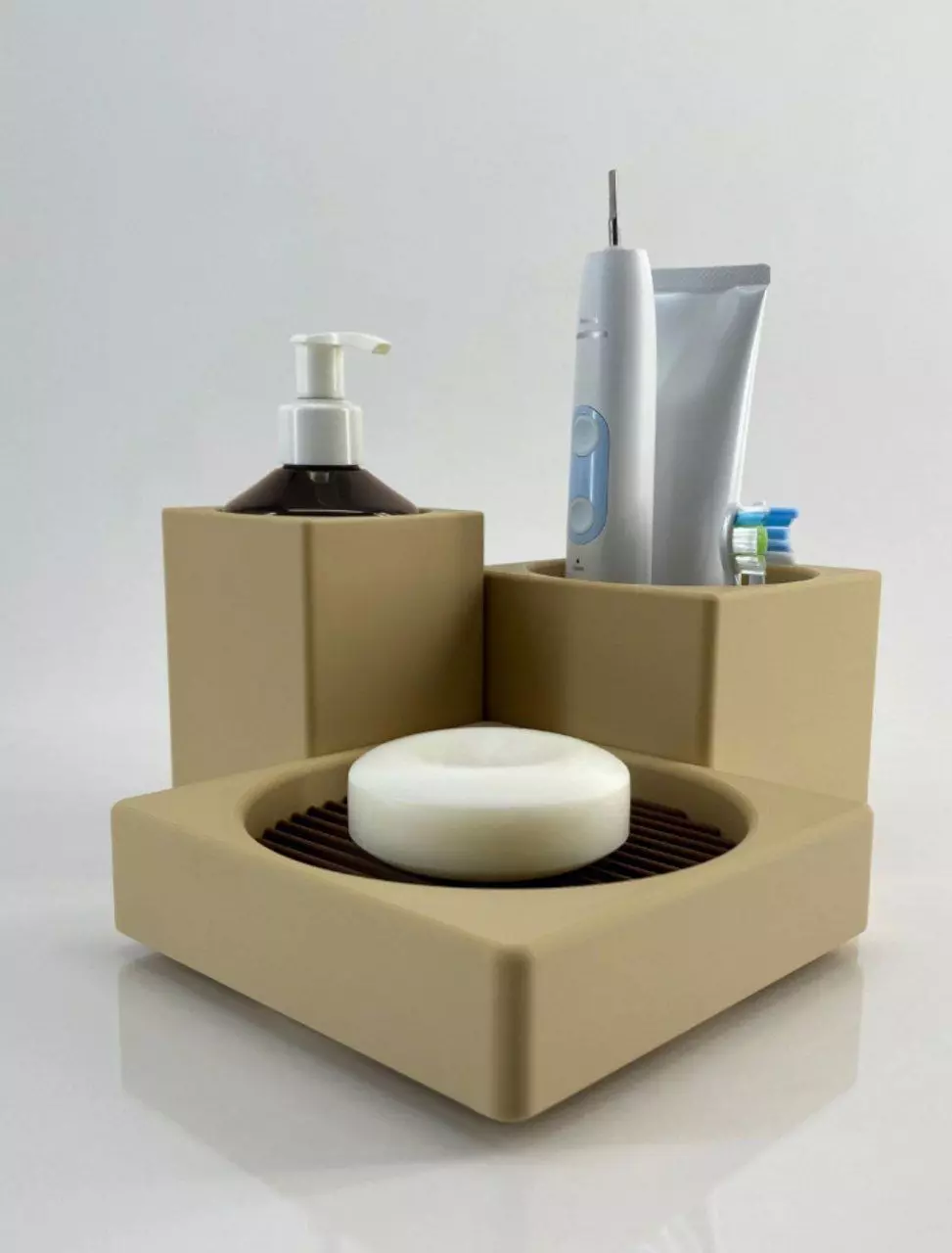 Bathroom Accessories Organizer Set 3D print model