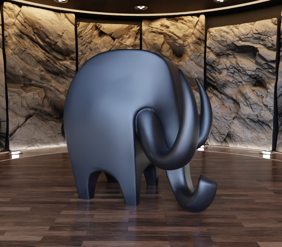 Elephant Creature Figure Fan Art Toy 3D print model_5