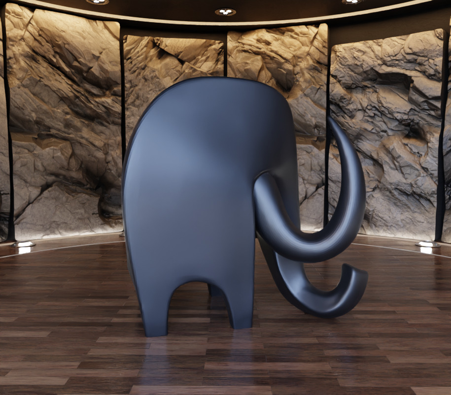 Elephant Creature Figure Fan Art Toy 3D print model_6