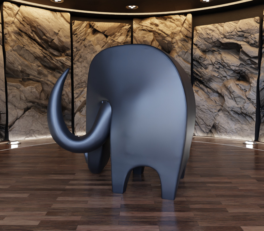 Elephant Creature Figure Fan Art Toy 3D print model_10