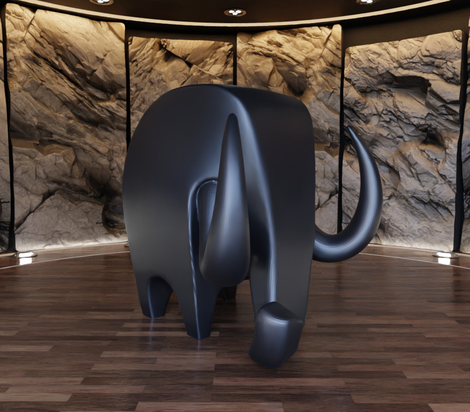 Elephant Creature Figure Fan Art Toy 3D print model_4