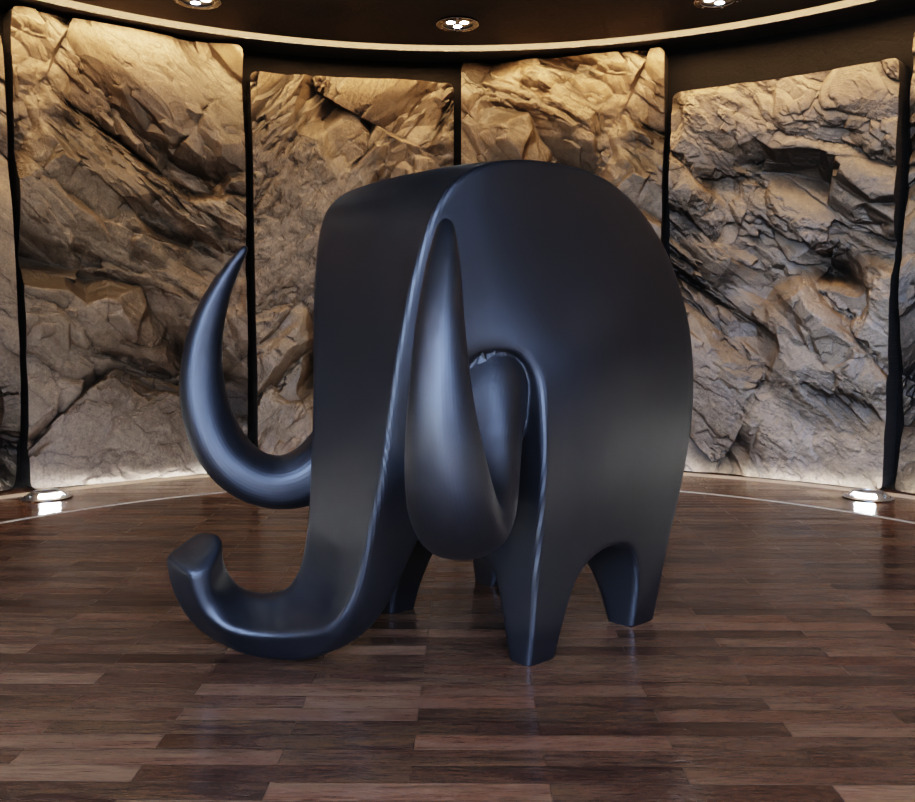 Elephant Creature Figure Fan Art Toy 3D print model_12