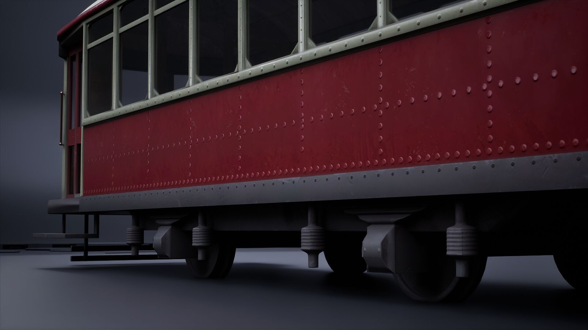 Old Tram 3D model_11