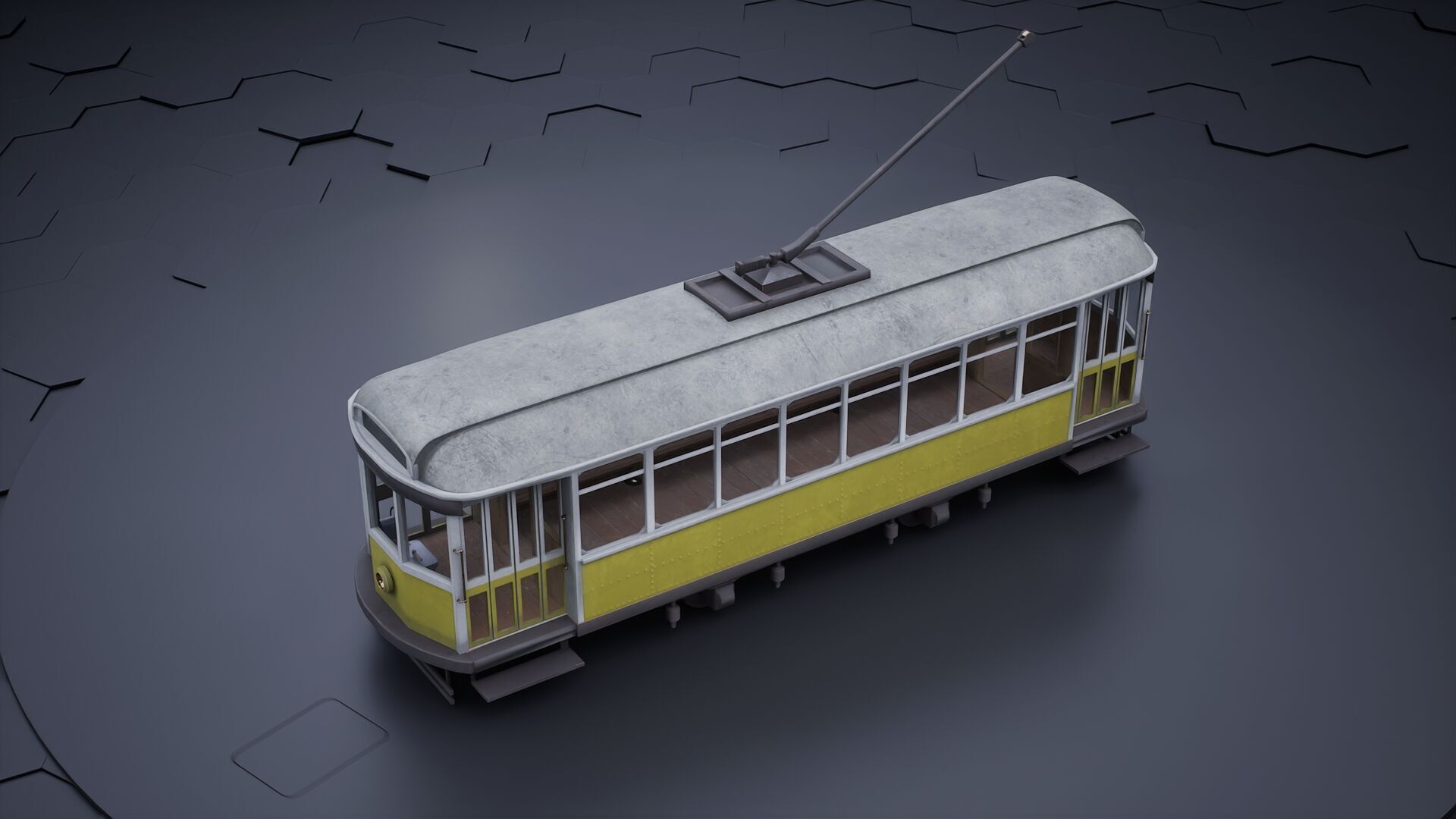 Old Tram 3D model_24