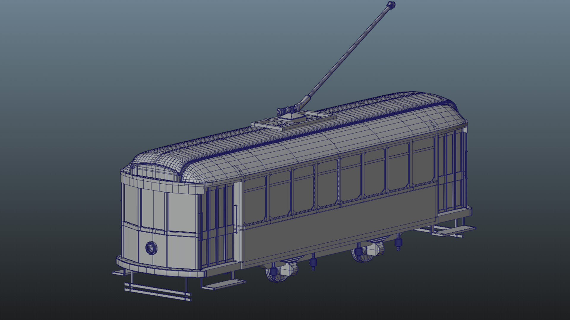 Old Tram 3D model_14