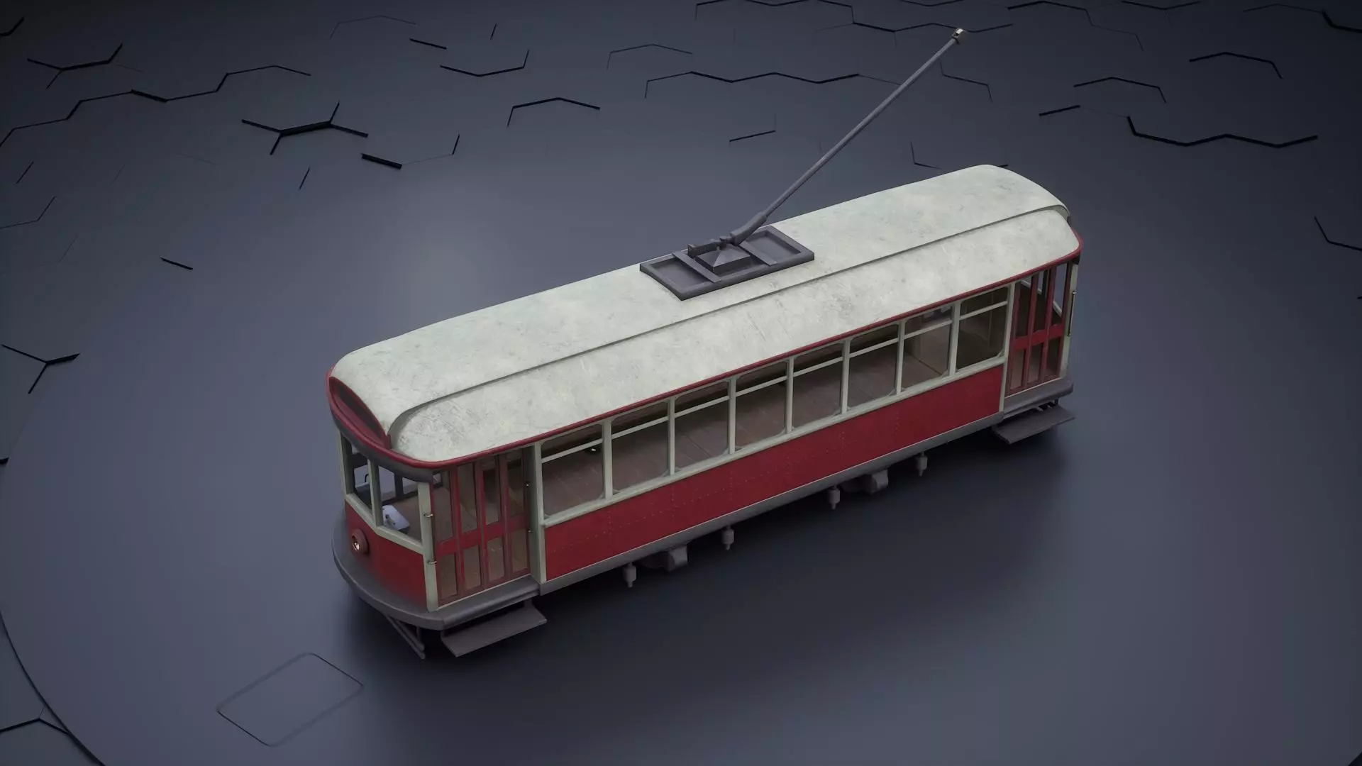 Old Tram 3D model_0