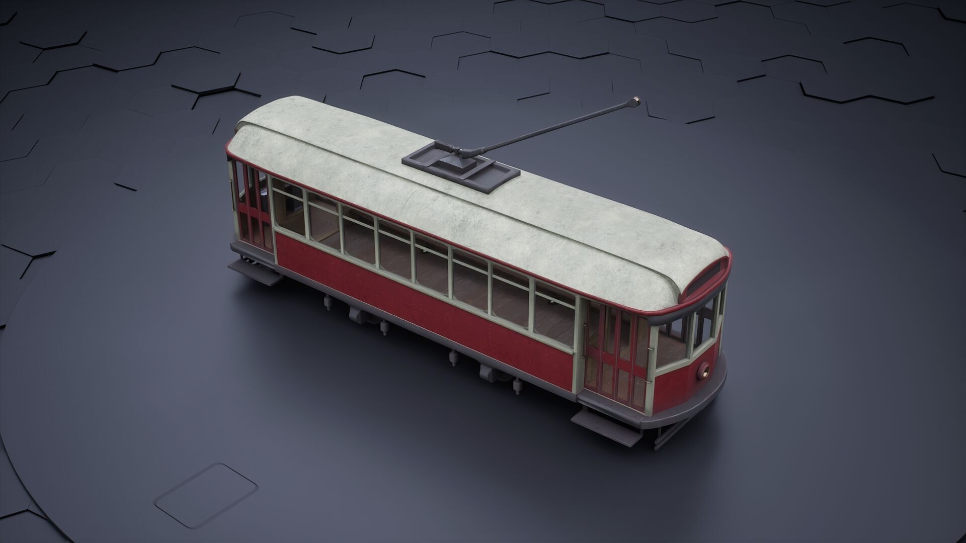 Old Tram 3D model_1