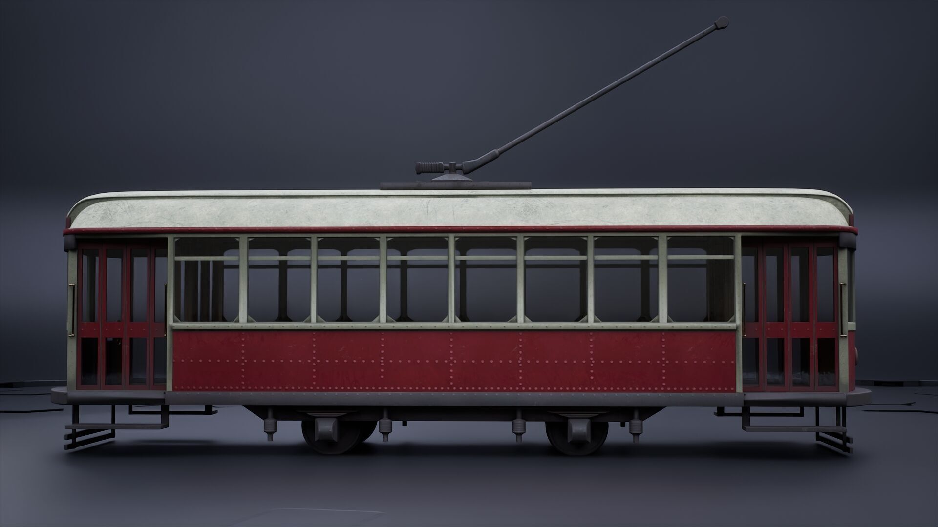 Old Tram 3D model_4