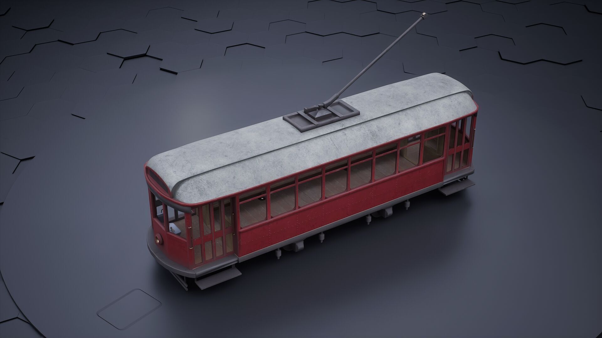 Old Tram 3D model_25