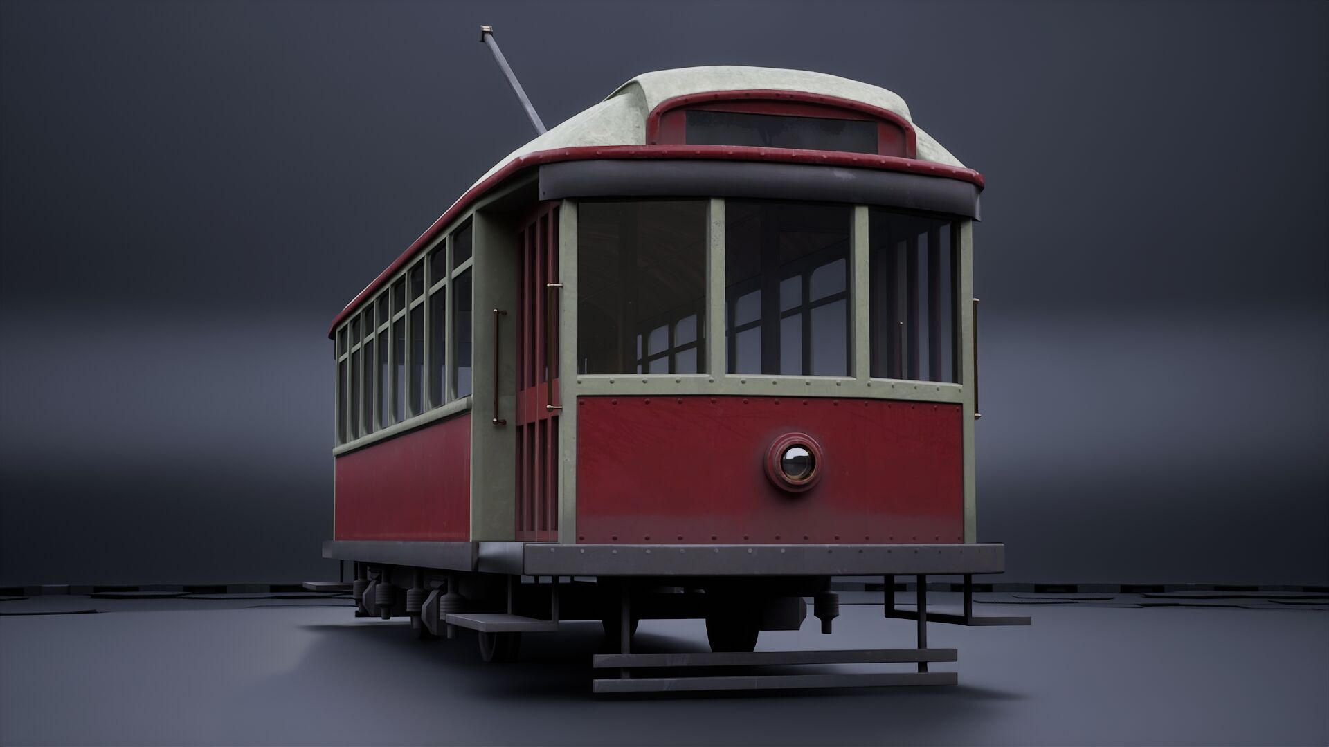 Old Tram 3D model_10