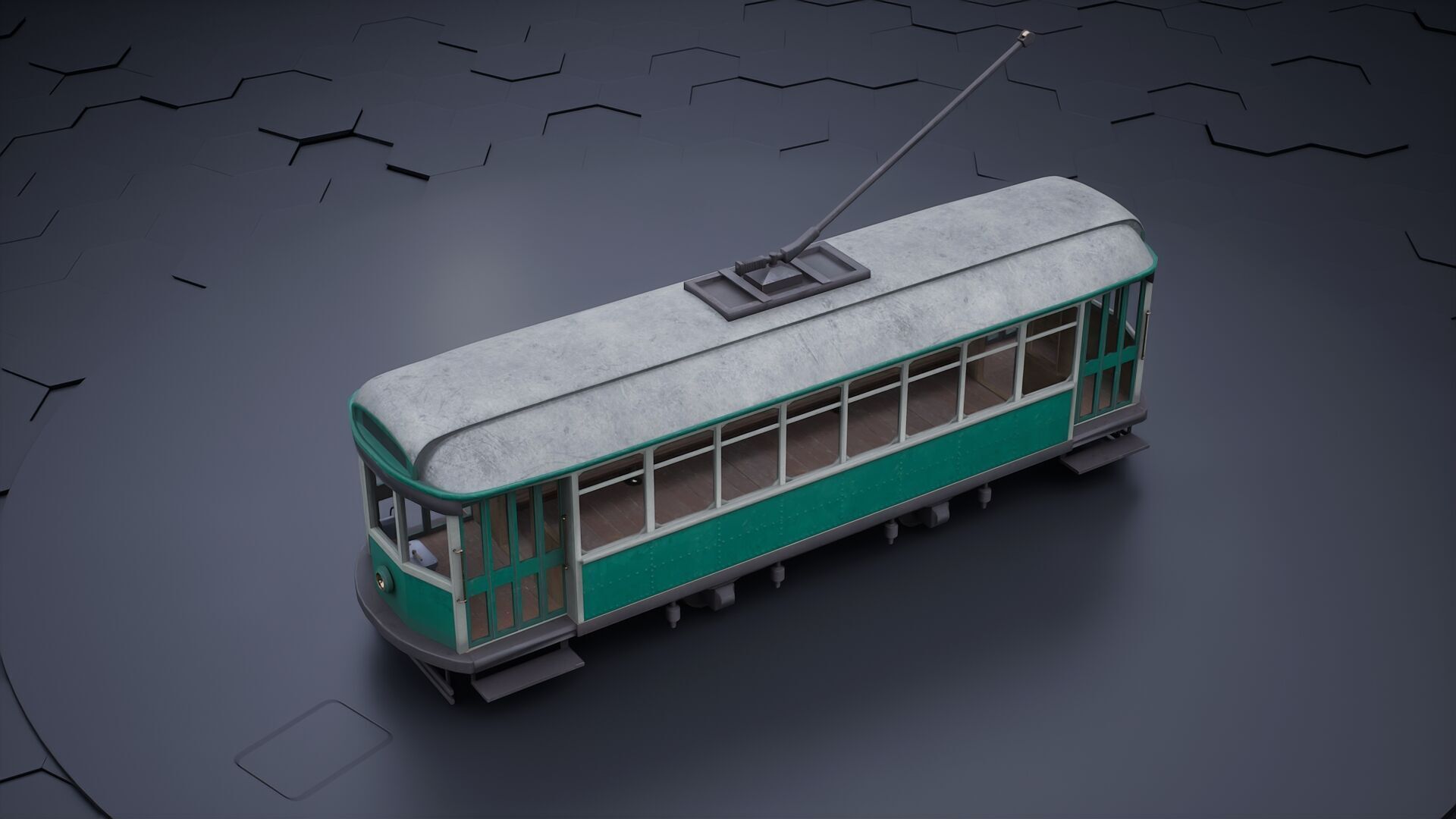 Old Tram 3D model_27