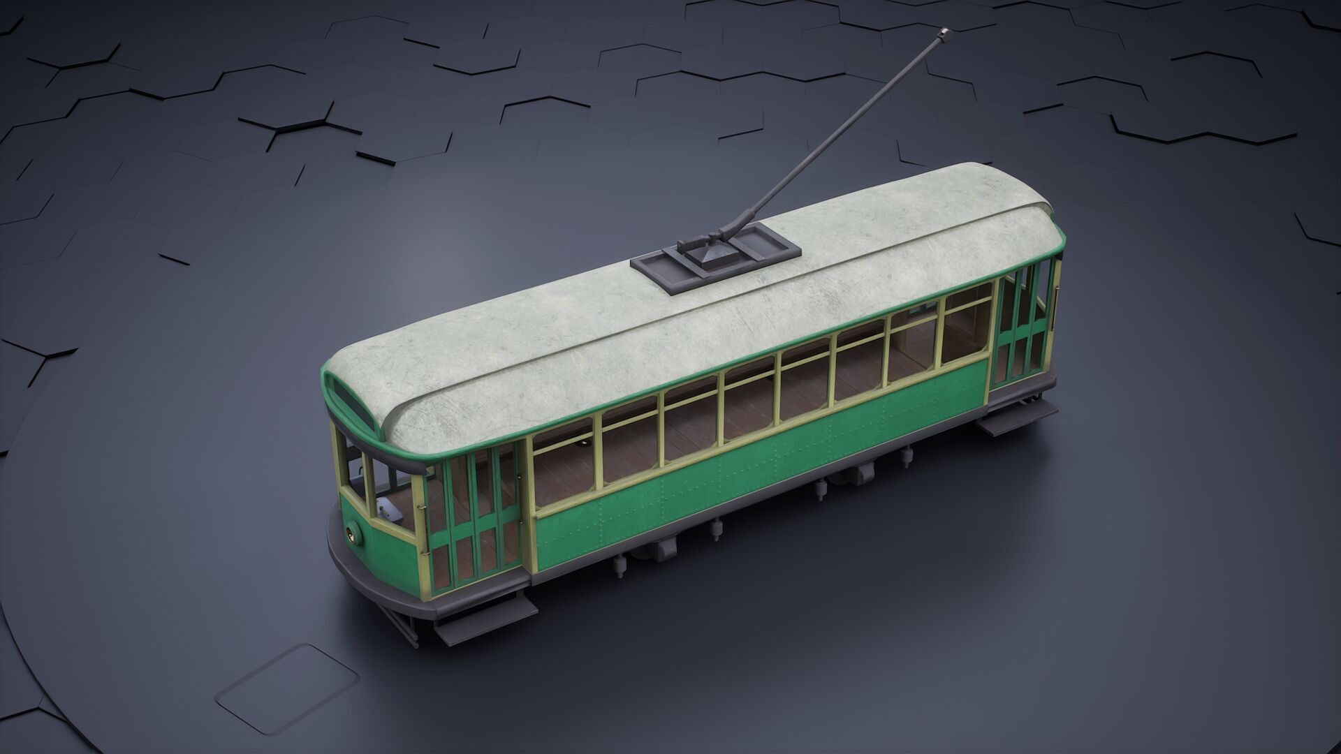 Old Tram 3D model_20
