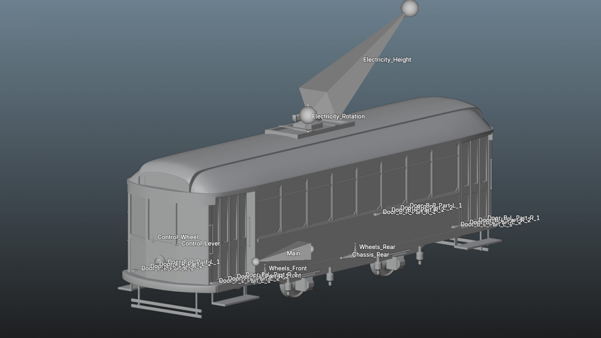 Old Tram 3D model_15
