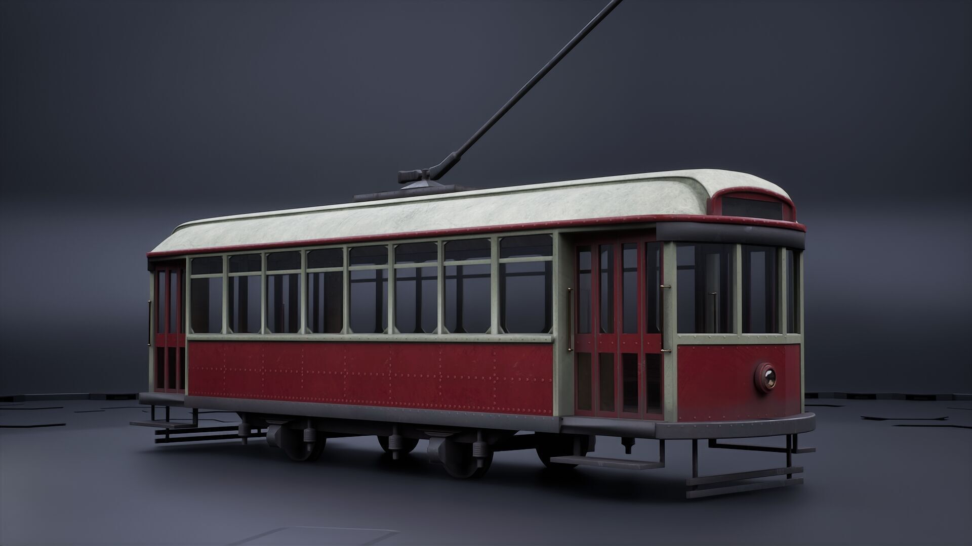 Old Tram 3D model_3