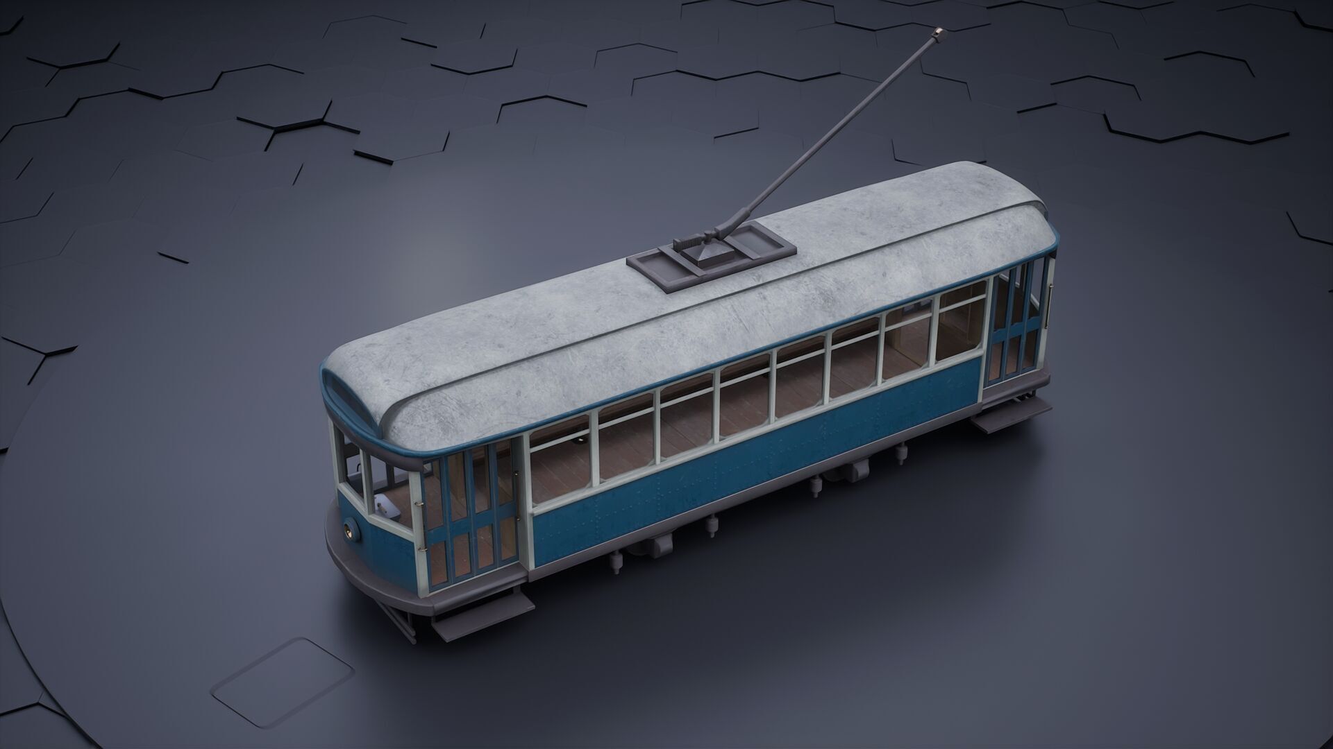 Old Tram 3D model_23