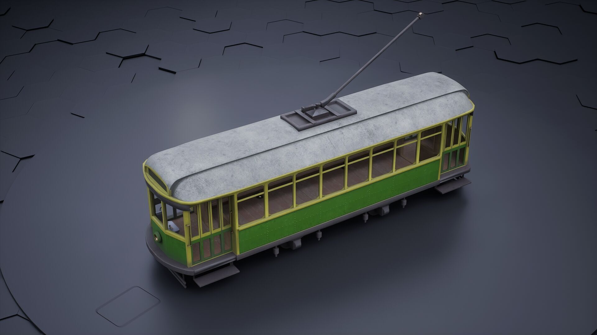 Old Tram 3D model_26