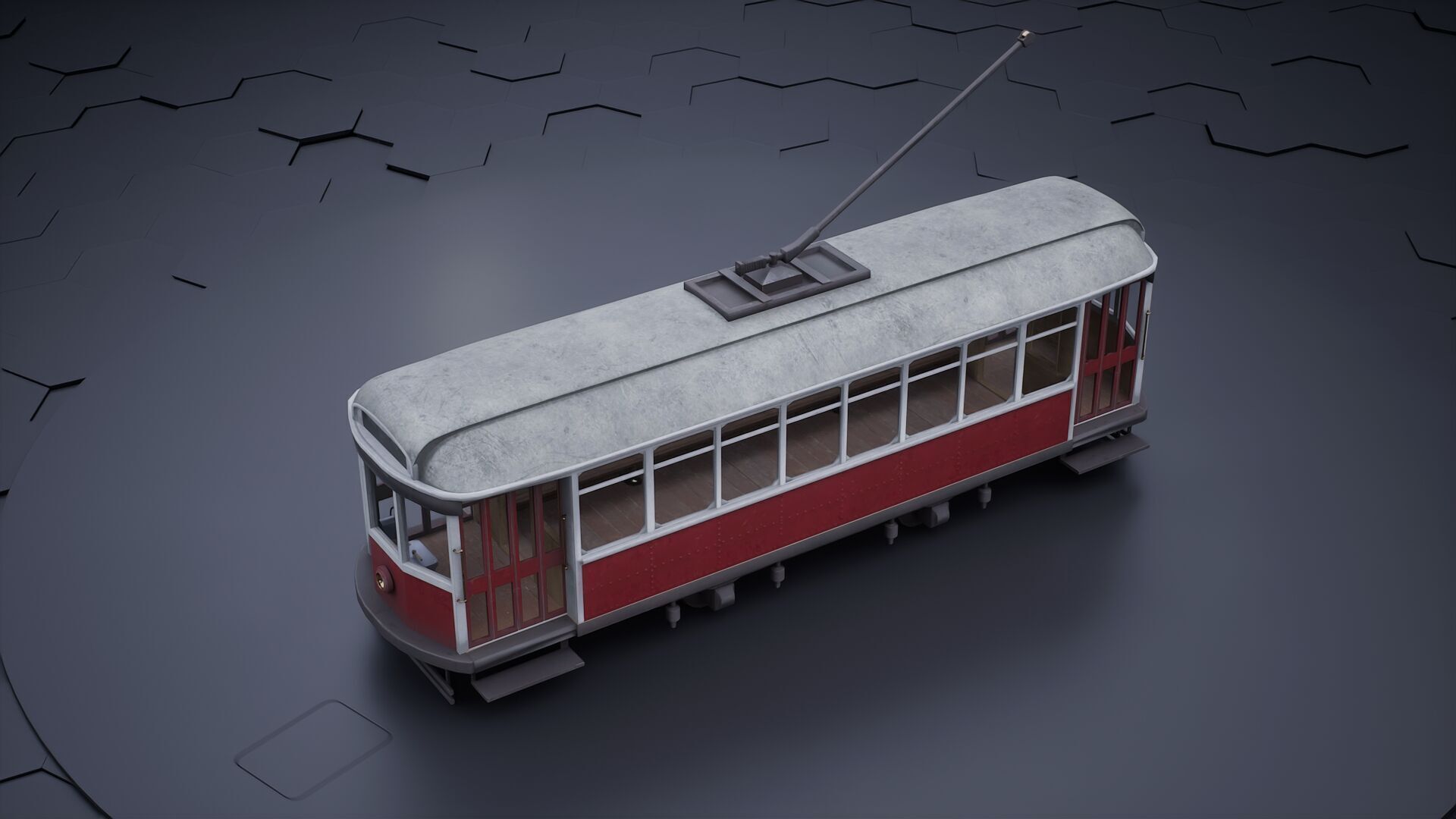 Old Tram 3D model_22