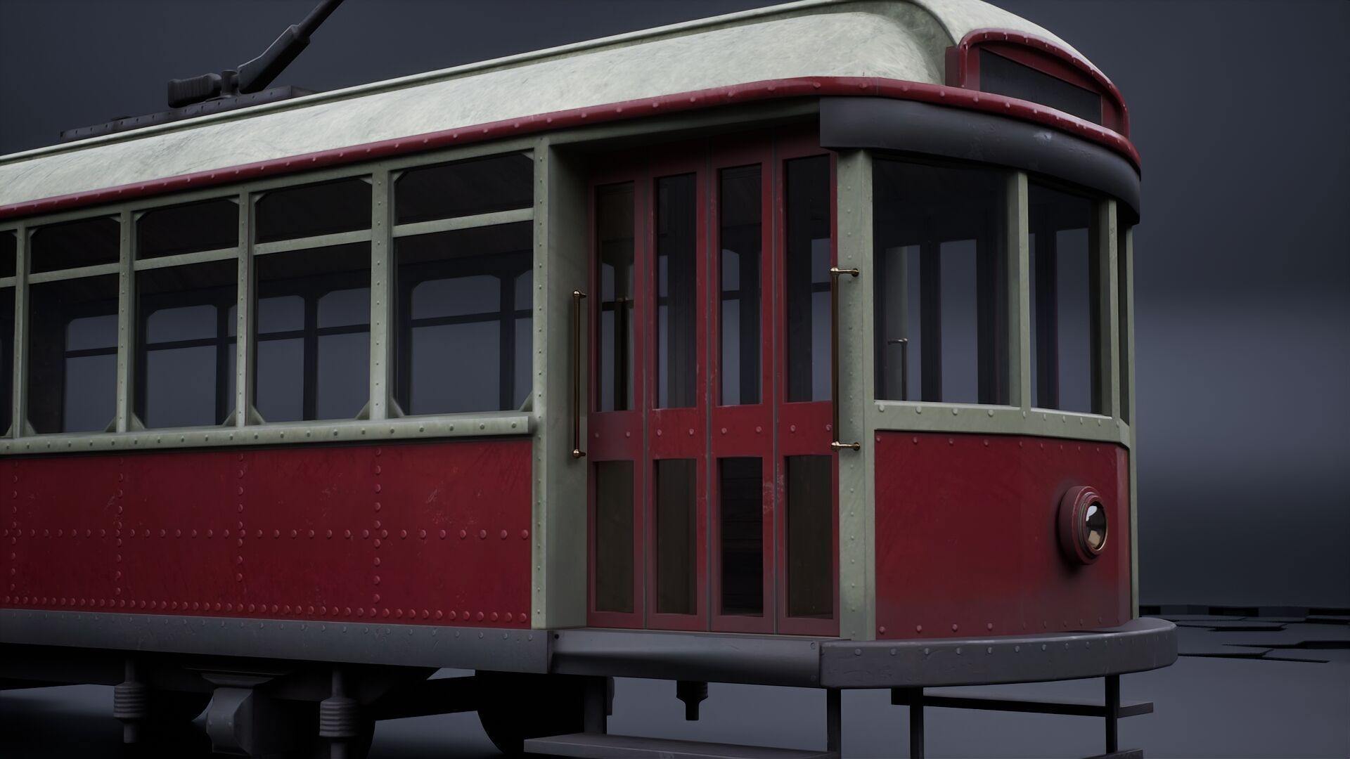 Old Tram 3D model_6