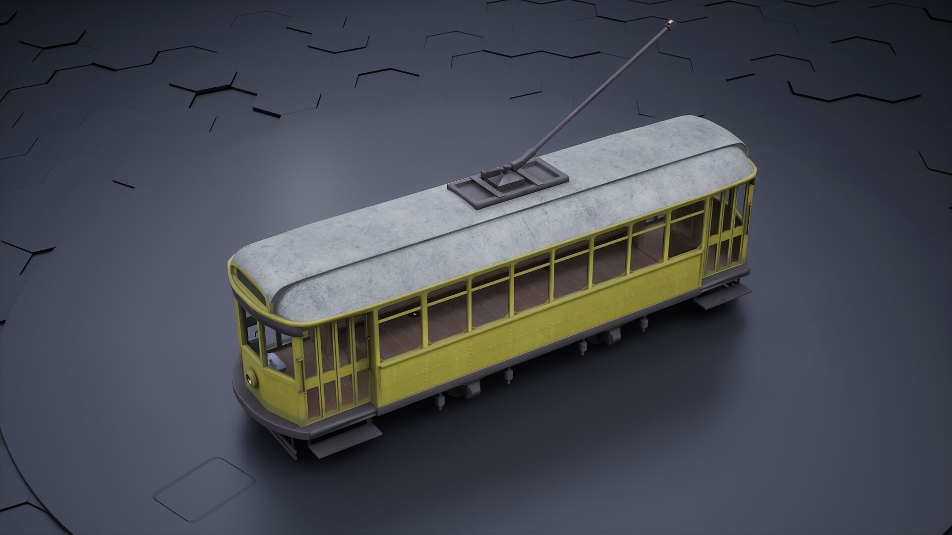 Old Tram 3D model_21